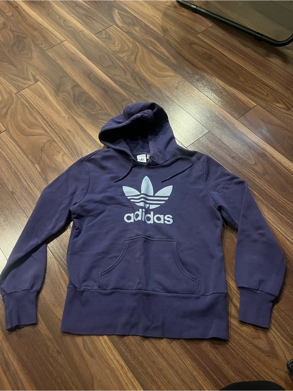 Adidas WomenHoodie Sweatshirt - Navy with Trefoil Logo
